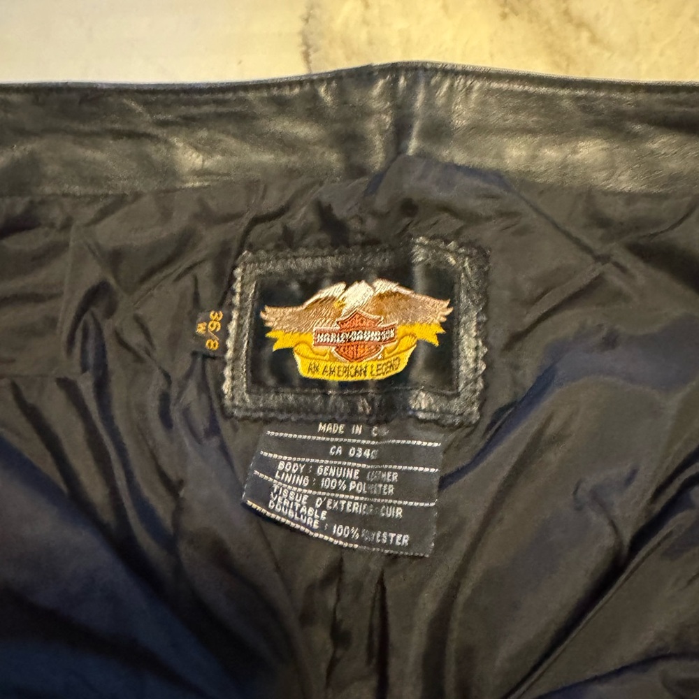 Harley-Davidson Black Leather Jacket with Logo